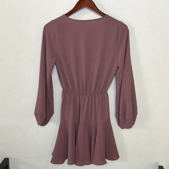 Tyche Purple Dress Fit and Flare Long-sleeve Womens Size Small Casual Fall - Picture 2 of 12